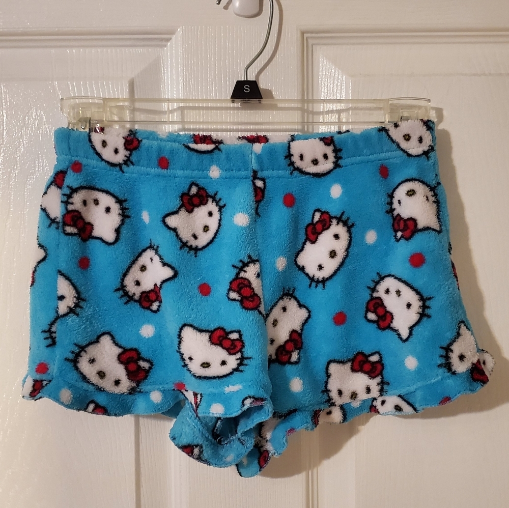 Hello kitty soft plush pj bottom shorts
